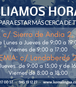 Nuevo horario Koma Vitoria