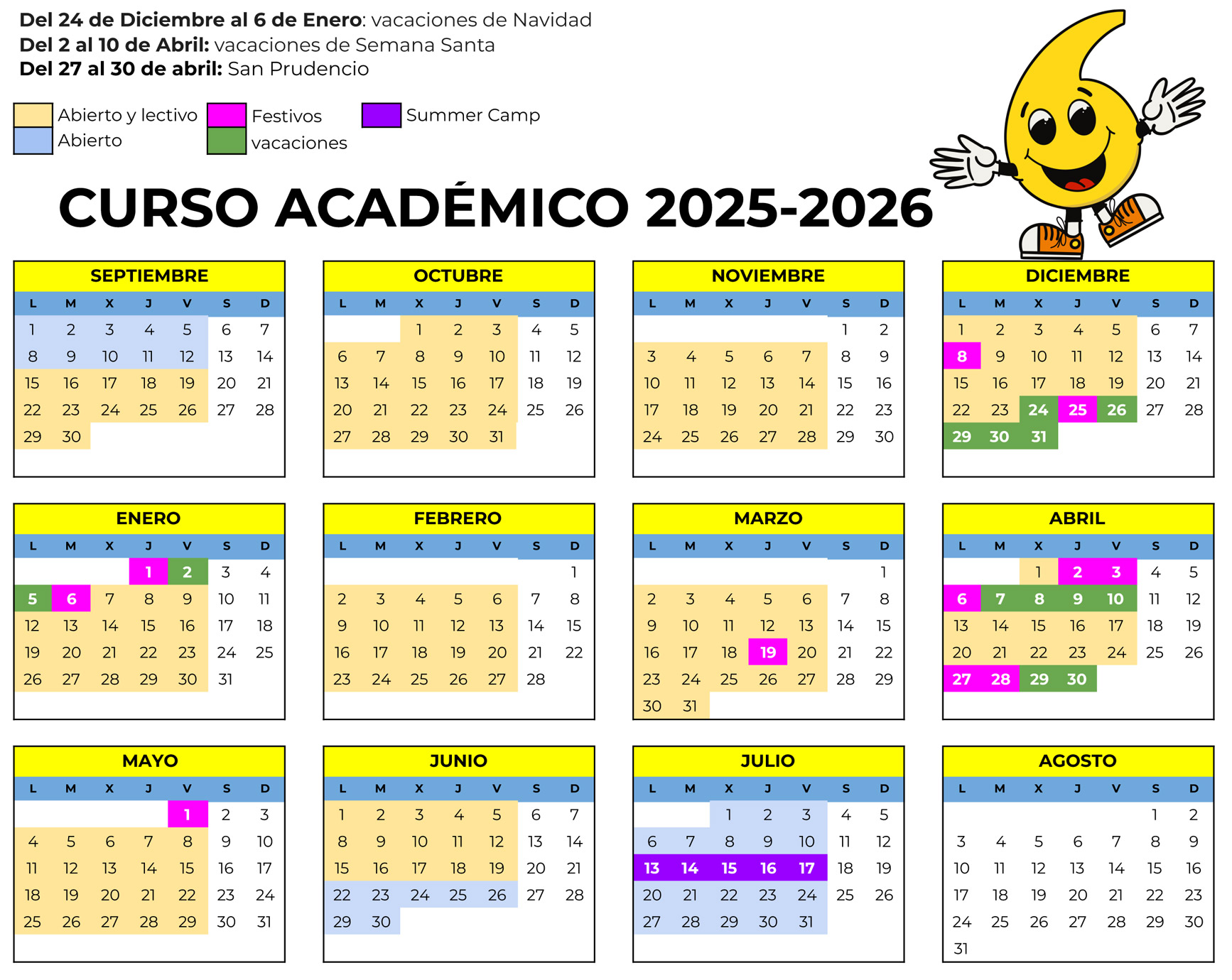 Calendario académico 2025-2026